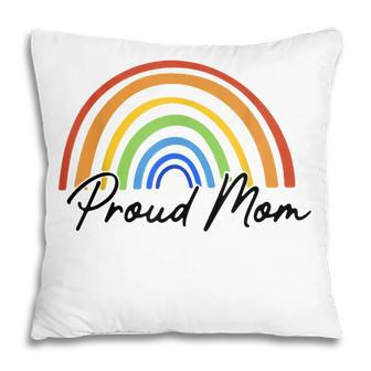 Proud Mom Rainbow Lgbt Gay Pride Month V2 Pillow - Thegiftio UK