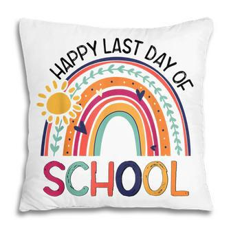Rainbow Happy Last Day Of School Teacher Student Graduation V2 Pillow - Thegiftio UK