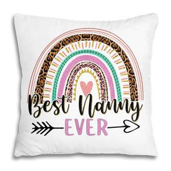 Rainbow Leopard Best Nanny Ever Mothers Day Mothers Women Pillow - Thegiftio UK
