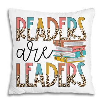 Readers Are Leaders Boho Leopard Book Lover Back To School Pillow - Thegiftio UK