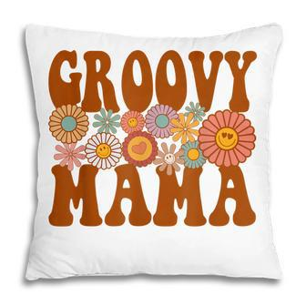 Retro Groovy Mama Matching Family 1St Birthday Party Pillow | Seseable UK