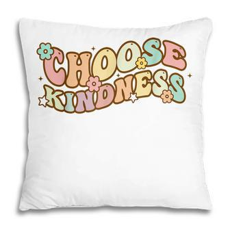 Retro Vintage Choose Kindness Lover Be Kind Women Girls V2 Pillow - Thegiftio UK