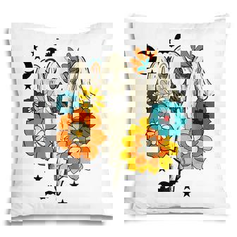 Retro Vintage Groovy Pumpkin Halloween Colors Flower Ghost Pillow - Thegiftio UK