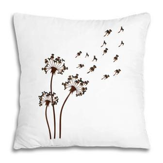 Rottweiler Flower Fly Dandelion For Dog Mama Dog Lover Pillow - Thegiftio UK