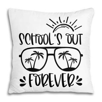 Schools Out Forever Retired & Loving It Funny Summer Teacher V2 Pillow - Thegiftio UK