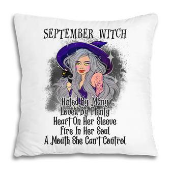 September Witch Funny Women Halloween Pillow - Thegiftio UK