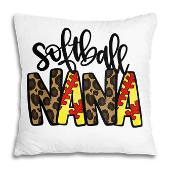 Softball Nana Leopard Softball Grandma Pillow - Thegiftio UK