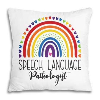 Speech Language Pathologist Rainbow Speech Therapy Gifts Slp Pillow - Thegiftio UK