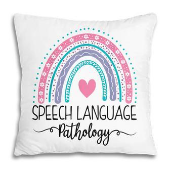 Speech Language Pathologist Rainbow Speech Therapy Slp Pillow - Thegiftio UK