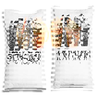 Spooky Season Horror Fall Coffee Halloween Autumn Pillow - Thegiftio UK