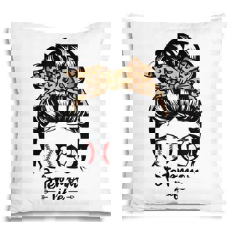 Stepmom Life Messy Bun Hair Funny Soccer Baseball Stepmom Pillow - Thegiftio