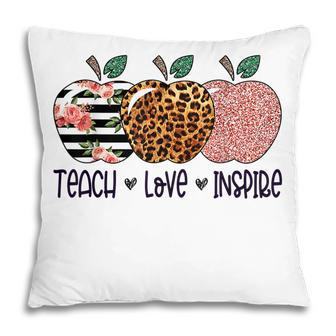 Teach Love Inspire Leopard Teacher Back To School Pillow - Thegiftio UK