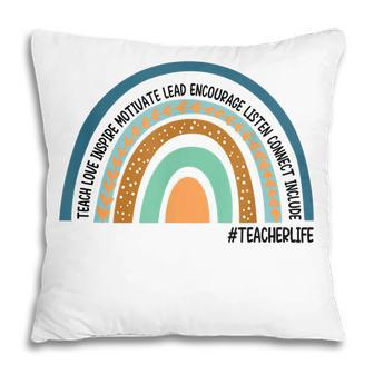 Teacher Life About Teach Love Inspire And Back To School Pillow - Thegiftio UK