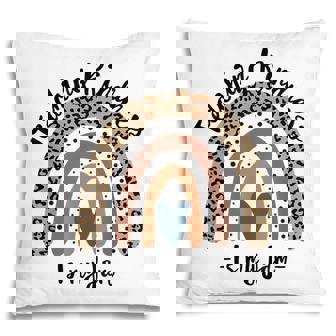 Teaching Kindness Is My Jam Inspirational Leopard Rainbow Pillow - Thegiftio