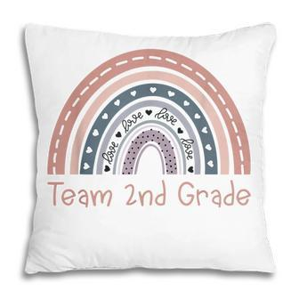 Team 2Nd Grade Back To School Second Grade Rainbow Teacher Pillow - Thegiftio UK