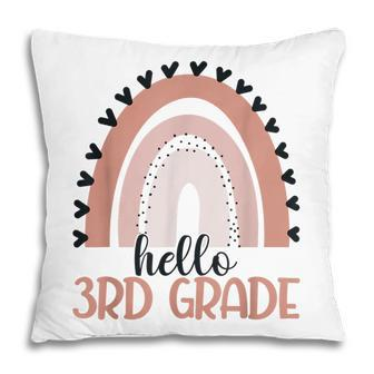 Third Grade Rainbow Teacher Student Hello 3Rd Grade Rainbow Pillow - Thegiftio UK