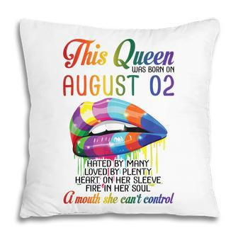 This Queen Was Born On August 2Nd Happy Birthday To Me Mommy Pillow - Thegiftio UK
