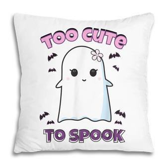 Too Cute To Spook Lovely Ghost Girl Halloween Pillow - Thegiftio UK