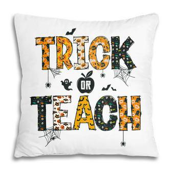 Trick Or Teach Funny Halloween Costume Cute Teacher Life Pillow - Thegiftio UK