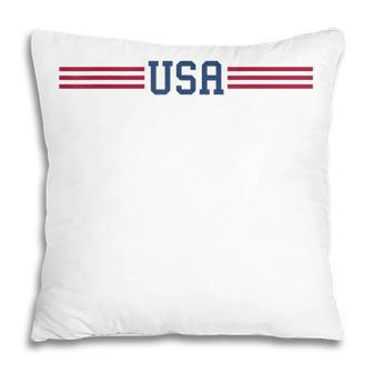 Usa T Women Men Patriotic American White 4Th Of July Pillow - Thegiftio UK