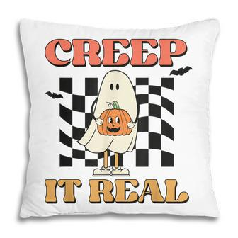 Vintage Retro Cute Creep It Real Halloween Pillow - Thegiftio UK