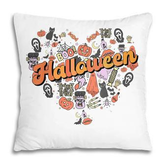 Vintage Retro Spooky Vibes Halloween Outfit Costumes Gift Pillow - Thegiftio UK