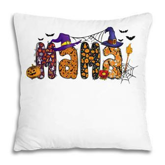 Vintage Spooky Pumpkin Funny Halloween Mama Pillow - Thegiftio UK