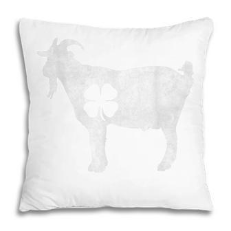 Vintage St Patricks Day Funny Goat Irish Llama Shamrock Gift Pillow - Thegiftio UK