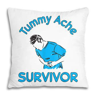 Vintage Tummy Ache Survivor Funny Sarcastic Gift V2 Pillow - Thegiftio UK