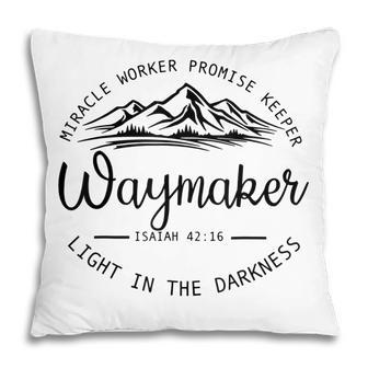 Vintage Waymaker Promise Keeper Miracle Worker Christian Pillow - Thegiftio UK