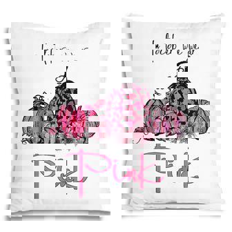 Womens Awareness In October We Wear Pink Pumpkin Breast Cancer Pillow - Thegiftio