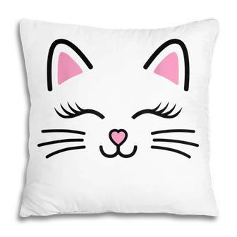 Womens Cat Face Whiskers Print Cosplay Kitty Love Halloween Pillow - Thegiftio UK