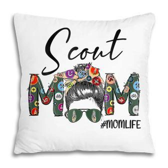 Womens Mothers Day Womens Scouting Scout Mom Life Messy Bun Hair Pillow - Thegiftio UK