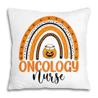 Womens Oncology Nursing Halloween Pumpkin Rainbow Oncology Nurse Pillow - Thegiftio UK
