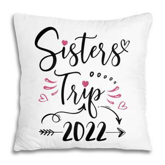 Womens Sisters Road Trip 2022 Weekend Girls Trip Funny Vacation Pillow - Thegiftio UK