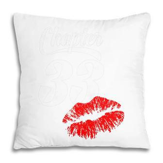 Womens Womens 33Th Birthday Lips Chapter 33 Years Old 1989 Pillow - Thegiftio UK
