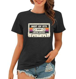 1973 Old Cassette Tape Birthday 50Th Birthday 1973 Vintage Women T-shirt - Monsterry AU