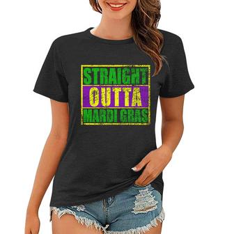 Striaght Outta Mardi Gras New Orleans Party T-Shirt Graphic Design Printed Casual Daily Basic Women T-shirt
