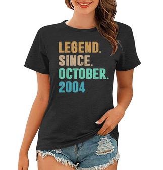 18 Years Old Gifts Legend Since October 2004 18Th Birthday  V2 Women T-shirt