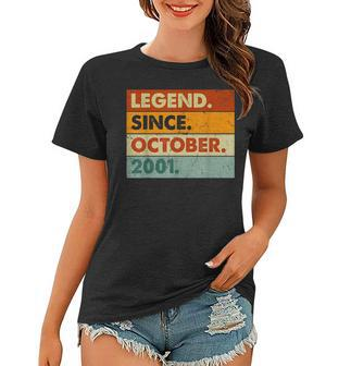 21 Years Old Gifts 21St Birthday Legend Since October 2001 Women T-shirt - Thegiftio UK