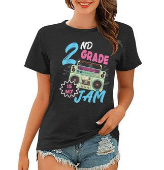 2Nd Grade Is My Jam Vintage 80S Boombox Teacher Student V3 Women T-shirt - Seseable
