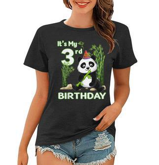 3Rd Birthday Gifts 3 Years Old Party Animal Panda Lover Women T-shirt - Thegiftio UK
