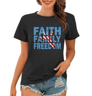 4Th Of July Faith Family Freedom Cros Women T-shirt - Monsterry AU