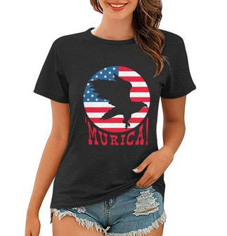 4Th Of July Funny Funny Gift Eagle Mullet Murica Patriotic Flag Gift Women T-shirt - Monsterry DE