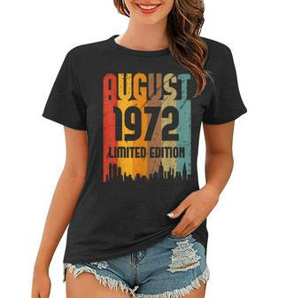 50 Years Old Vintage Awesome Since August 1972 50Th Birthday Women T-shirt - Thegiftio UK