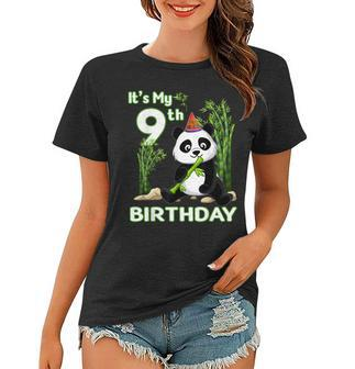 9Th Birthday Gifts 9 Years Old Party Animal Panda Lover Women T-shirt - Thegiftio UK