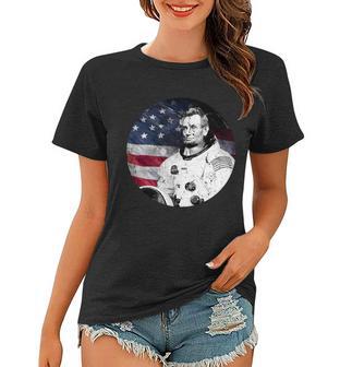 Abe Lincoln Astronaut Women T-shirt - Monsterry