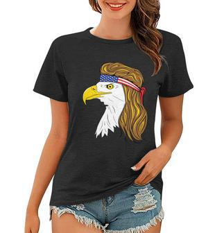 American Bald Eagle Mullet 4Th Of July Funny Usa Patriotic Cute Gift Women T-shirt - Monsterry