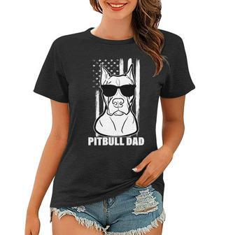American Pitbull Dad Tshirt Women T-shirt - Monsterry CA