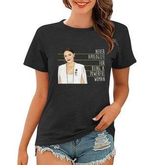 Aoc Alexandria Ocasio Cortez Powerful Woman Quote Women T-shirt - Monsterry